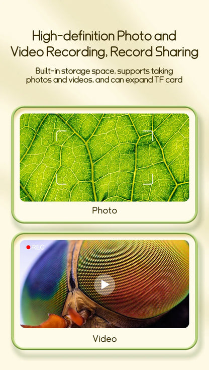 Kids Microscope 1000x Magnifier Microscope 200 Megapixels With LED Photo Video Function Educational Toys Science For Children