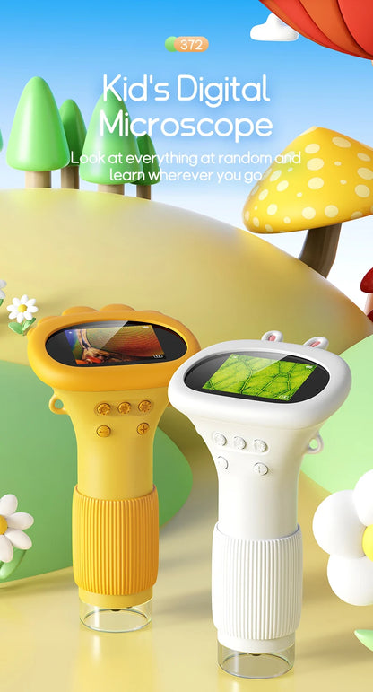 Kids Microscope 1000x Magnifier Microscope 200 Megapixels With LED Photo Video Function Educational Toys Science For Children