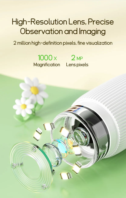Kids Microscope 1000x Magnifier Microscope 200 Megapixels With LED Photo Video Function Educational Toys Science For Children