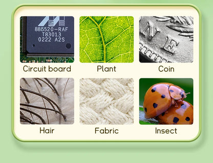 Kids Microscope 1000x Magnifier Microscope 200 Megapixels With LED Photo Video Function Educational Toys Science For Children